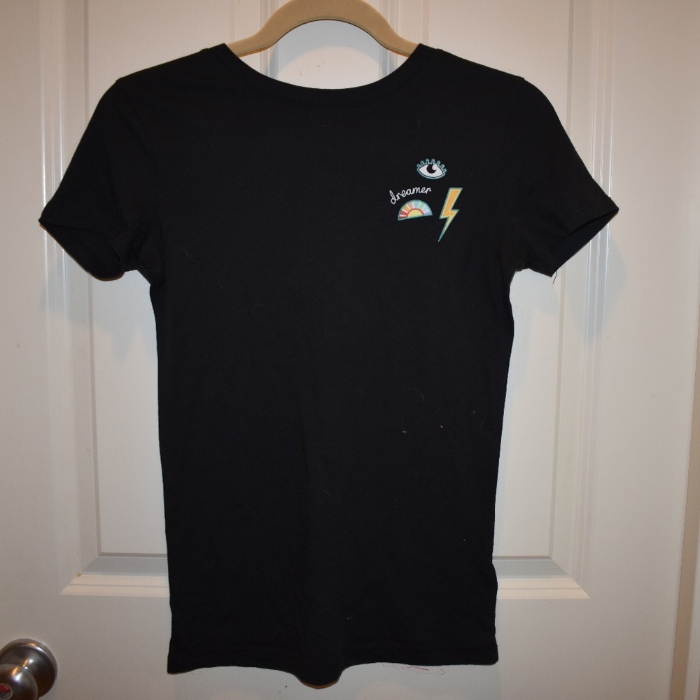 Black t shirt with graphics